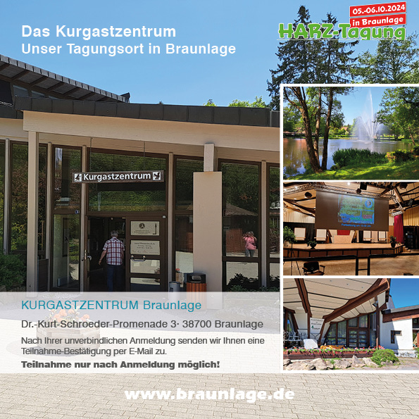 Harz Tagung Programm Seite 6 ·  Kurgastzentrum Tagungsort in Braunlage